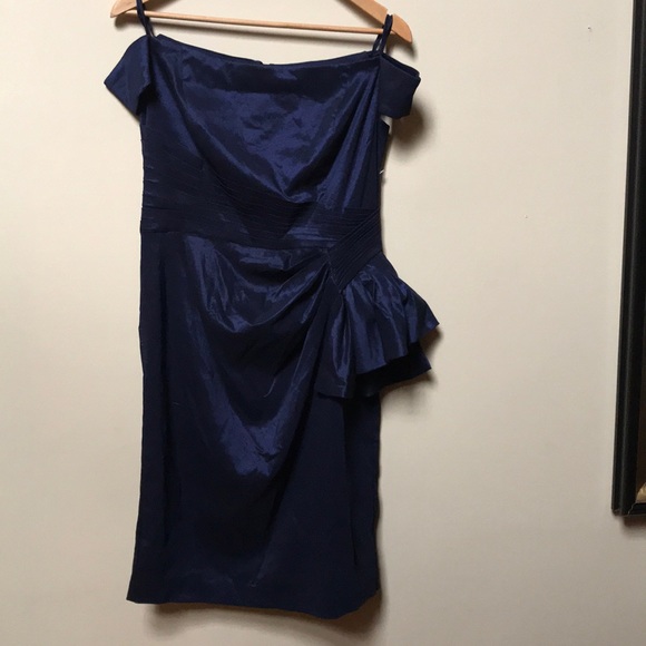 ELiza j blue dress off the shoulder cap sleeve - Picture 2 of 8